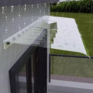 Voordeur Afdak - Transparante Deuroverkapping - Polycarbonaat - 55x280cm