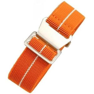 InOmak Stoffen horlogeband 18-22mm elastische nylon horlogeband, 20mm Rose Gold Buckle, Nylon