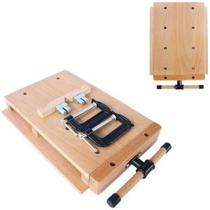 WORDFUN - Houten Bankschroef Werkbank - Hardhout - Voor Houtbewerking