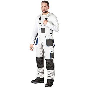 Leber&Hollman LH-FMN-B_WSN46 Beschermende tuinbroek, wit-grijs-blauw, 46 maten