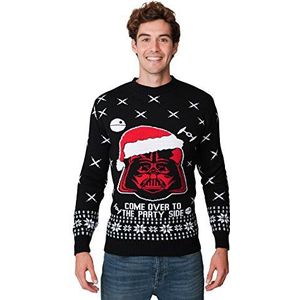 HSA Kerst Xmas Heren Jumper Nieuwigheid Fairisle Trui Jumper Womens Unisex, Darth Vader, 3XL