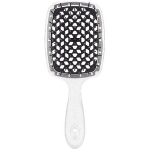 Luchtkussenkam Verwarde haarkam Haarborstel Massage Antistatisch Uithollen Nat Krullend haar Borstels Kapper Styling Tool(Gray)