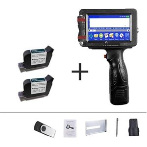 12.7/25.4mm Draagbare Printer, Handheld Inkjet Printer, QR Bar Batch Code Datum Nummer Logo Vervaldatum, 24 Talen Zak Karton(With 2 ink-12.7mm)