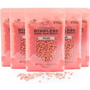 Rio Go Smooth Hard Wax Stripless Kralen Rose - Pack van 5 x 100g