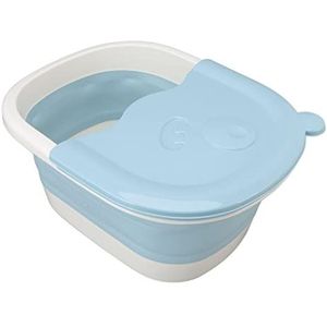 Voetbad, opvouwbare stabiele dikke afvoerdruk kunststof voetenbad emmer voor massage (blauw)