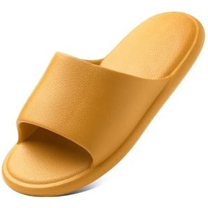 Doucheschoenen, Coole EVA-badslippers for dames - Zachte sandalen for binnendouches(Yellow,41 EU)