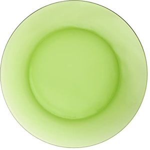 Duralex Collectie Lys Platte borden van glas, kleur groen, 23,5 cm, 6 stuks, van zeer duurzaam glas, vaatwasmachinebestendig, gemaakt in Frankrijk