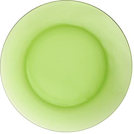Duralex Lys Collection | platte borden van glas, kleur groen, 23,5 cm, 6-delige set, van robuust glas, vaatwasmachinebestendig, gemaakt in Frankrijk