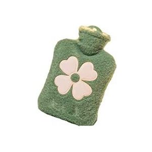 DieffematicRSD Warmwaterkruik Warmwaterzak Warme Buikhanden Leuke Warmwaterzak Handwarmer Bloem Warmwaterkruikzak Waterwarmer (Color : Green, Size : 1000ml)