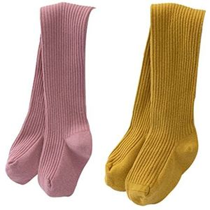Maillot Meisjes Baby Set Van 2/4, Maillots Voor Kleuter Pasgeboren Kinderen, Zachte Gebreide Riblegging Met Hoge Stretch, Voor 0-6 Jaar (2 Paar-02,0-1 Jaar)