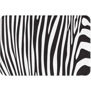 GloGlobal Dierlijke zebra, deurmat badmat antislip vloermat zachte badkamertapijten absorberend badkamerkussen 40 x 60 cm