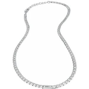 BREIL - Necklace for Men GROOVY Collection TJ1980 - Stainless Steel Chain Jewel with Metal Clasp - Total Length 47 cm