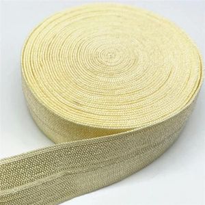 15mm 20mm 25mm elastisch lint vouw over spandex elastische band voor het naaien van kant trim tailleband kledingstuk accessoire-ivoor-20mm-2yards