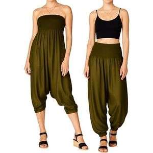 PANASIAM Aladdin-broek effen Olijf groen XL