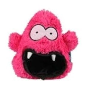 COOCKOO, Hangry Crackle speelgoed, 19 cm, roze, pluche speelgoed, grappig, geeft een grappig geluid, mond van polyester om een bal of snacks te verbergen, wollig, zacht en gevoerd, duurzaam en wasbaar