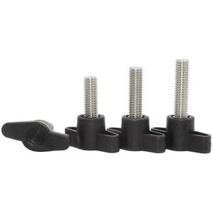 Z-greepbouten van roestvrij staal 304, 4 stuks mechanisch verstelbare duimschroeven(M6x25mm)