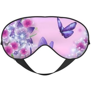 Vlinders en Bloemen Slaap Eye Mas Bijgewerkt Ontwerp Licht Blokkerende Night Eye Blinder Mannen Vrouwen Shift Werk Reizen