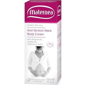 Maternea Anti-Stretch Mark Body Cream. De zachte expert op het gebied van huidelasticiteit. Biedt u een delicate maar sterke bescherming tegen het verschijnen van striae. 150 ml