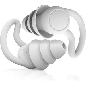 Fishstar Herbruikbare veilige siliconen oordopjes ruisonderdrukking oordopjes voor slapen (verminderen 40dB) High Fidelity oordopjes voor muzikanten concerten bouw motorfiets schieten slapen (grijs)