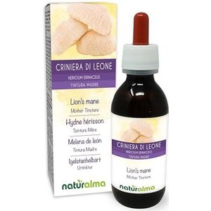 Pruikzwam of Apekop (Hericium erinaceus) paddenstoel Alcoholvrije moedertinctuur Naturalma - Vloeibaar extract druppels 120 ml - Voedingssupplement - Veganistisch