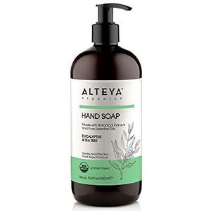 Alteya Handzeep Eucalyptus & Tea Tree 500 ml – USDA-gecertificeerde, biologische, zuivere natuurlijke zeep en douchegel