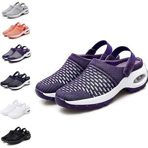 Women's Orthopedic Clogs with Air Cushion Support to Reduce Back and Knee Pressure, Orthopedic Clogs for Women (41,Purple)