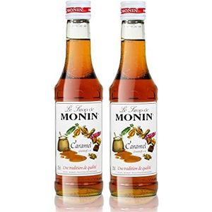 2x MONIN Caramel siroop, 250 ml fles