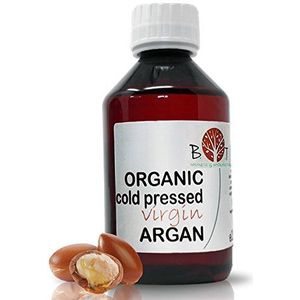 Arganolie koudgeperst (250 ml) – Biologische, pure en 100% vegan huid- en haarverzorging – Rijk aan vitamine E, zonder parabenen