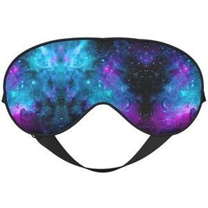 Cool Star River Printing Dubbelzijdig Zacht Oogmasker Omkeerbaar Ontwerp, Verstelbaar voor Snug Fit, Blokkeert Licht Oogmasker