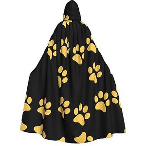 SSIMOO Gouden puppy poot opvallende cosplay kostuum cape voor dames - unisex vampiermantel voor Halloween.