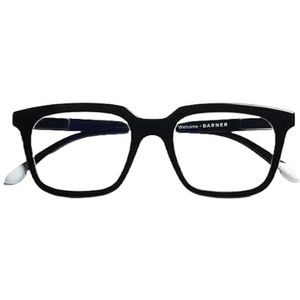 Barner Blauw licht blokkerende bril voor dames en heren, computer-, scherm- en gamingbril, glanzend, Black Noir., U