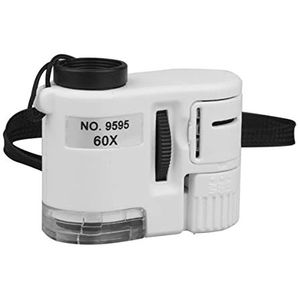 Smicroscoop Accessoires Voor Volwassenen 60X VergrootLoupe LED UV Iluminated Pocket Microscoop Microscoop