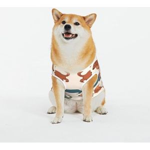 Leuke Teckel Honden Huisdier Kleding - Zacht Katoenen Vest Voor Honden Katten - Modieuze En Comfortabele Huisdier Kleding