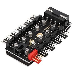 PC Chassis Fan Hub - 10-kanaals 4-pins PWM-set - CPU Cooler Power Splitter Socket