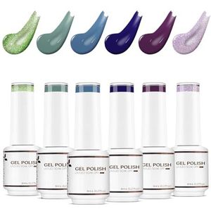 Nicedeco Gel Nagellak Set Semi Permanent Nail Gel UV LED Soak Off Cruelty-Free Gellak Set Kleuren 6 X 8ML Gift Kit 12