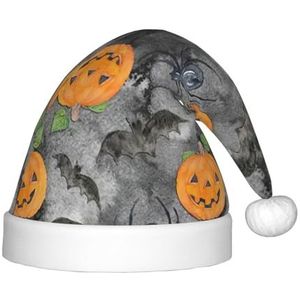 DURAGS Halloween grijze vleermuis spin pompoen kinderen pluche kersthoed - vakantie decoratieve hoed, ideaal voor feesten en podiumoptredens
