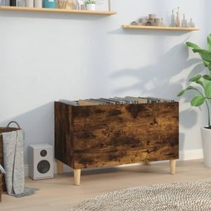 XGWKCNV Furniture select-Record Kast Gerookt Eiken 74,5x38x48 cm Engineered Wood