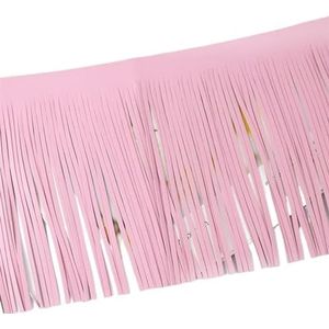 Kwastjes PU lederen kwastje franje rand kant lint voor handtas kleding jurken decoratie doe-het-zelf naaien accessoires 100 cm 20/25/30 cm (kleur: roze, maat: 5 mm-20 cm)