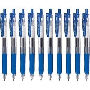 Zebra Sarasa Clip 0.7 Intrekbare Gel Ink Pen, Rubber Grip, 0.7mm, Blauwe inkt, Waarde Set van 10