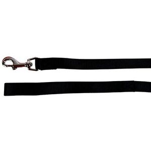 Zolux Sleeplijn hondenriem nylon effen kleuren zwart breedte 25 mm, lengte 6 m
