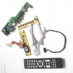 Voor M215HW01 V2 V5 LCD panel monitor HDMI VGA USB AV RF LVDS 2CCFL 30Pin toetsenbord+Afstandsbediening+Omvormer T.V53 drive kaart board DIY kit (M215HW01 V2)