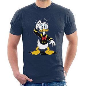 Disney Klassiek Donald Duck Confused T-shirt, marineblauw, marineblauw, XL