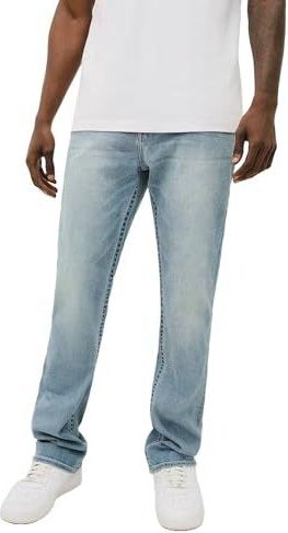 True Religion Ricky Straight Brilliant Medium Wash Jeans voor heren, Briljant Medium Wash, 30W / 34L