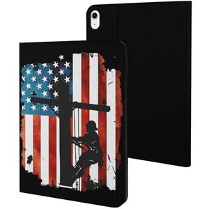 Lineman Amerikaanse Vlag Elektrische Kabel Lineman Case Compatibel Voor ipad Air5/Air4 (10.9"") /ipad Pro 2018 (11 inch) Slim Case Cover Beschermende Tablet Cases Stand Cover