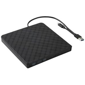Externe cd-spelers, dvd-optische schijven, USB 3.0 Type C 2-in-1 slanke, beschermbare brander for pc, laptop en desktop Snelle transmissie