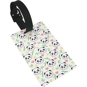 Bagagelabel voor koffer koffer tags identificatoren voor vrouwen mannen reizen snel ter plaatse bagage koffer schattige panda bamboe ster