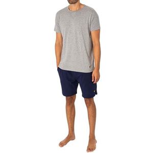 Lyle & Scott Heren Charlie Pyjamabroekset, Grey/Navy, XXL