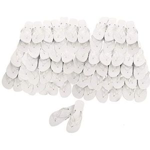 Publiclick Set van 20 witte flipflops, bevat 10 maten M, omvat de maten 37/38/39 en 10 maten L (42-43-44) voor bruiloft en evenementen, Wit, Medium