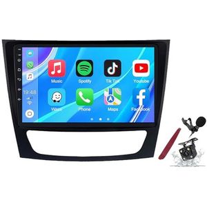 Android 14 Autoradio Stereo voor Mercedes B-enz E-Klasse(2002-2010) 9""Touchscreen Multimedia Speler met Draadloze Carplay GPS Navigatie FM RDS Bluetooth 5G-WiFi SWC DSP,M500s