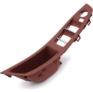 Binnendeur Handvat Auto Voor BMW 5 Serie F10 F11 520i 523i 525i Voor Links Beige Zwart Bruin Auto Interieur F10 Deurarmsteun Paneel Deurgreep Vervanging(Model B Redbrown)